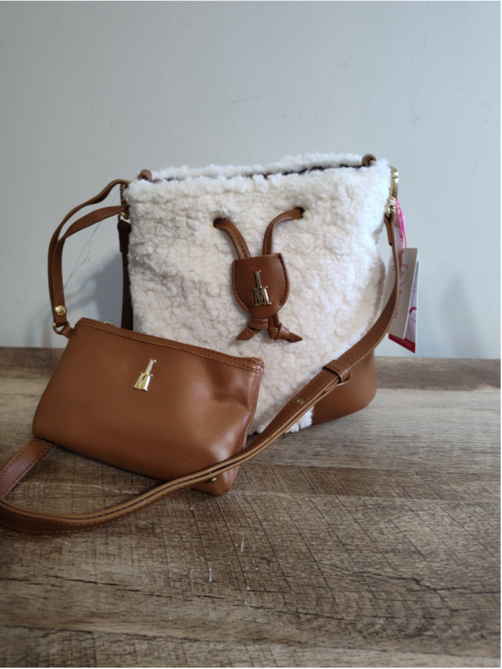 Women's Isaac Mizrahi Crossbody Bag, One Size, White and Brown